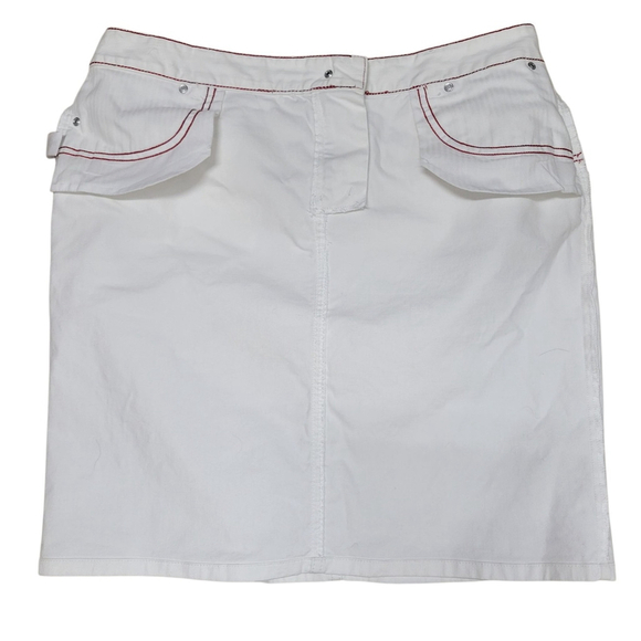 Talbots Petite Women's Pencil Denim White Skirt Size 14P Excellent Condition - Picture 6 of 7